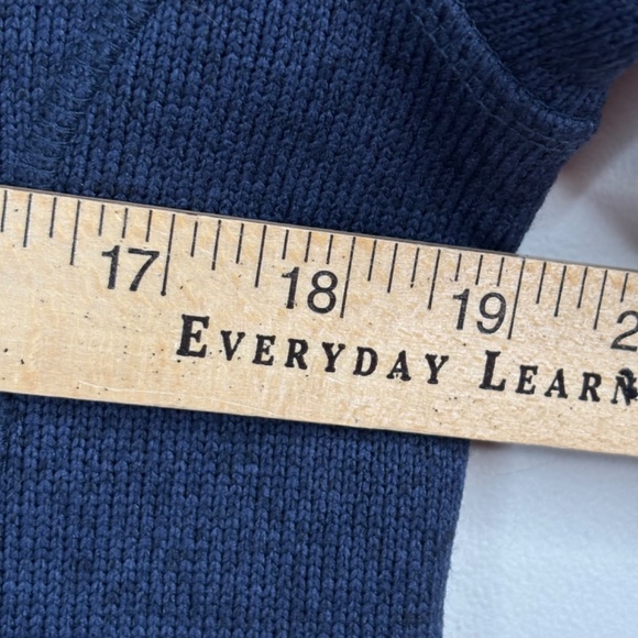 LL Bean Hooded Sweater Fleece Jacket Youth L 14-16 Hoodie Full Zip Pockets Navy - Picture 8 of 10